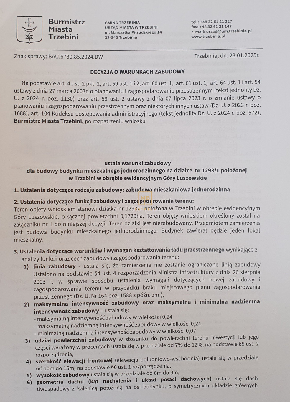 Działka Sprzedaż Trzebinia Góry Luszowskie Podbuczyna